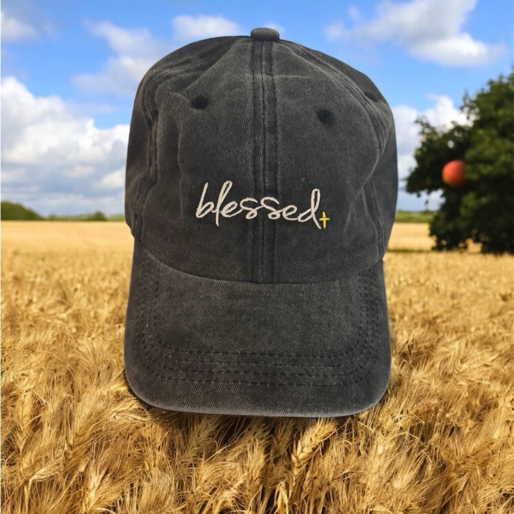 'Blessed' Embroidered Cap - Picture 3 of 4